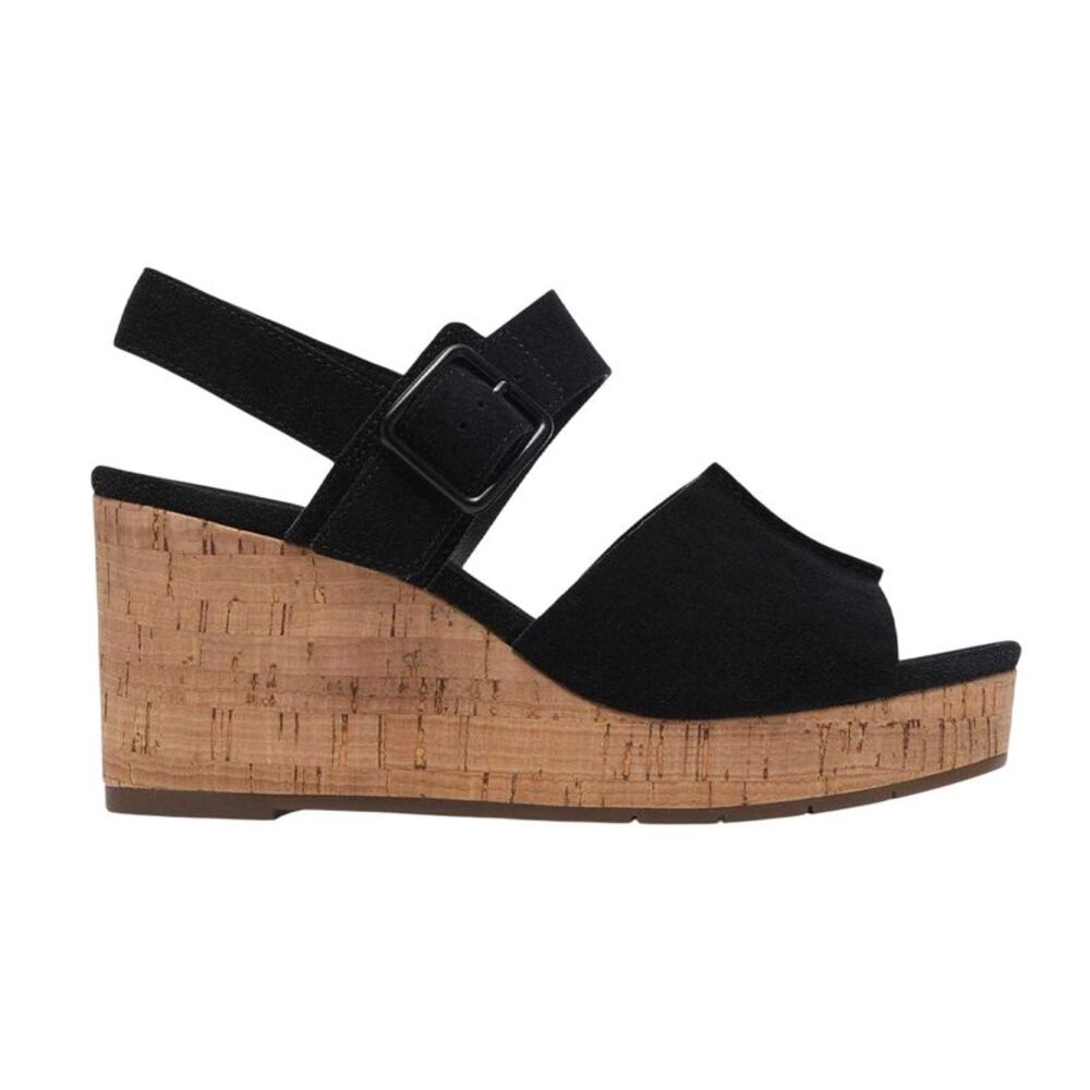 Clarks Womens/Ladies Wedge Sandals / Black